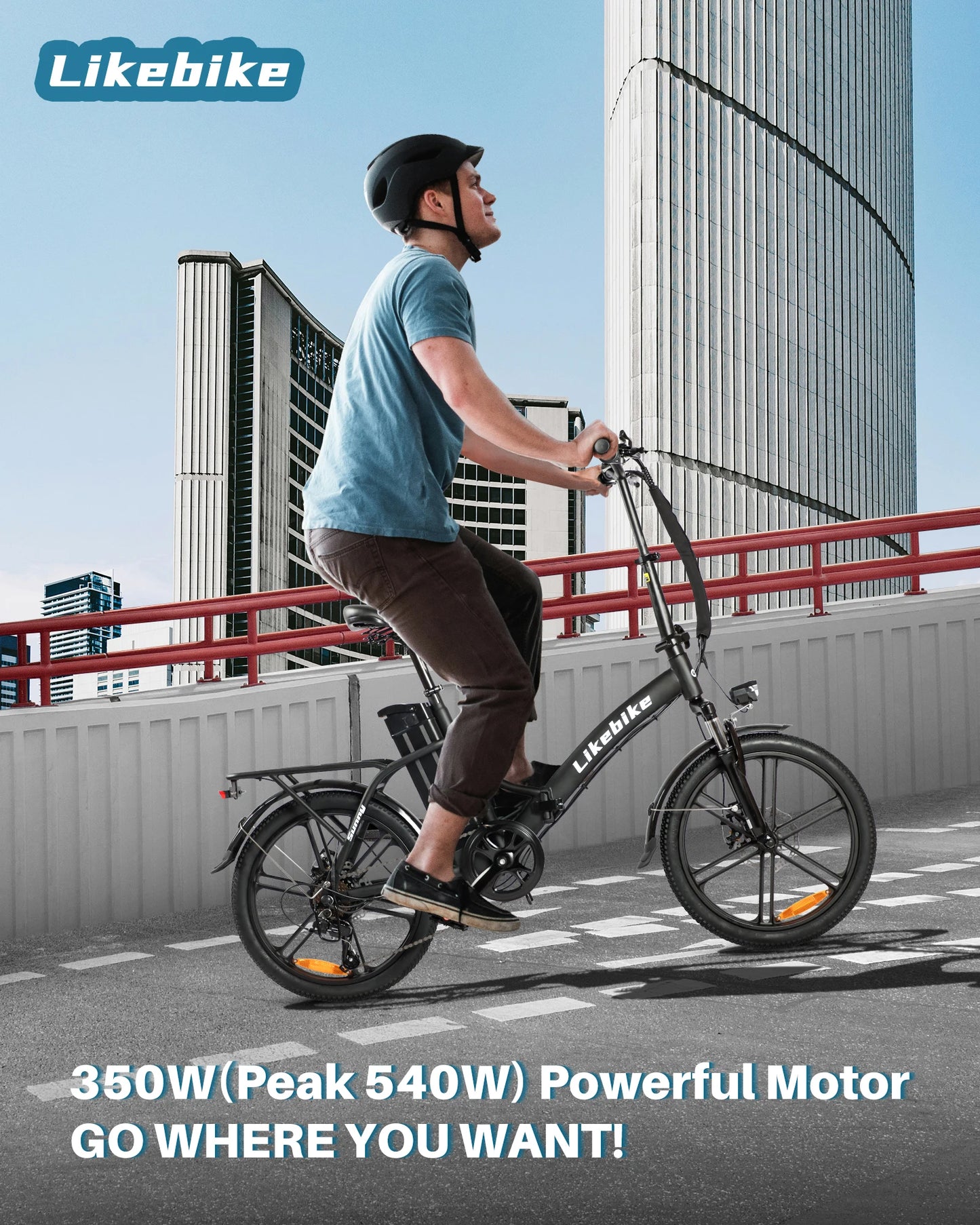 Electric E bike Foldable 540W Peak Motor 36V Removable Lithium Battery Electric Bicycle 20 Inch Tires Urban Commuter E-bike
