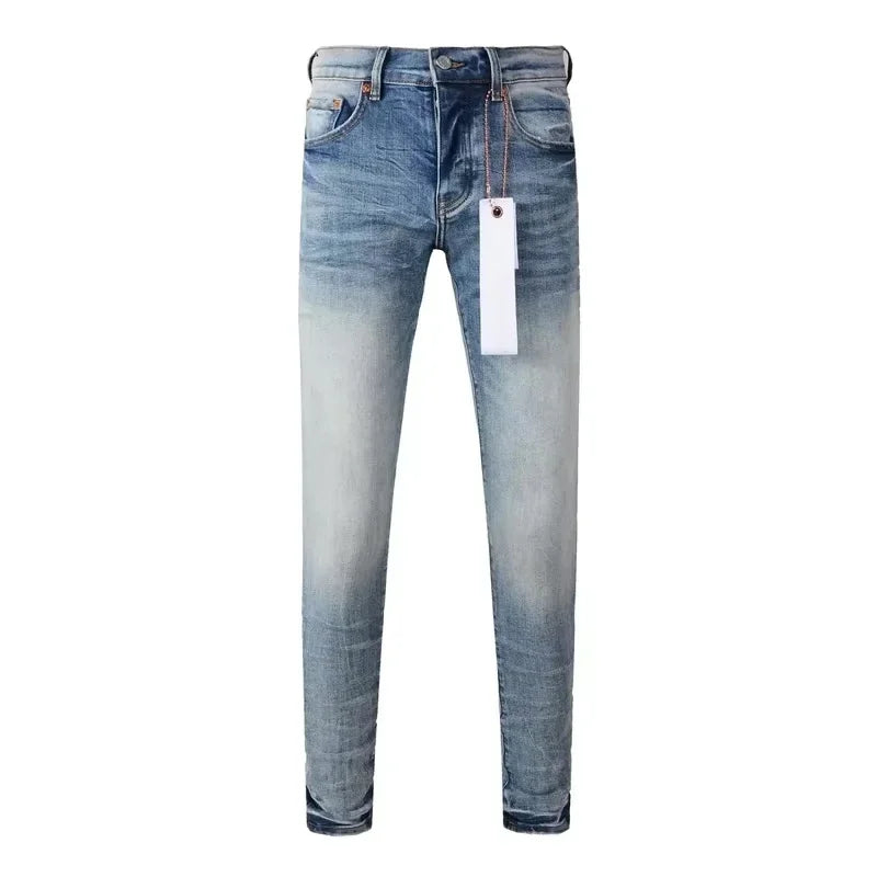 Men Jeans American High Street Black Pleated Basic Model New Fashion Trend High Quality Jeans
