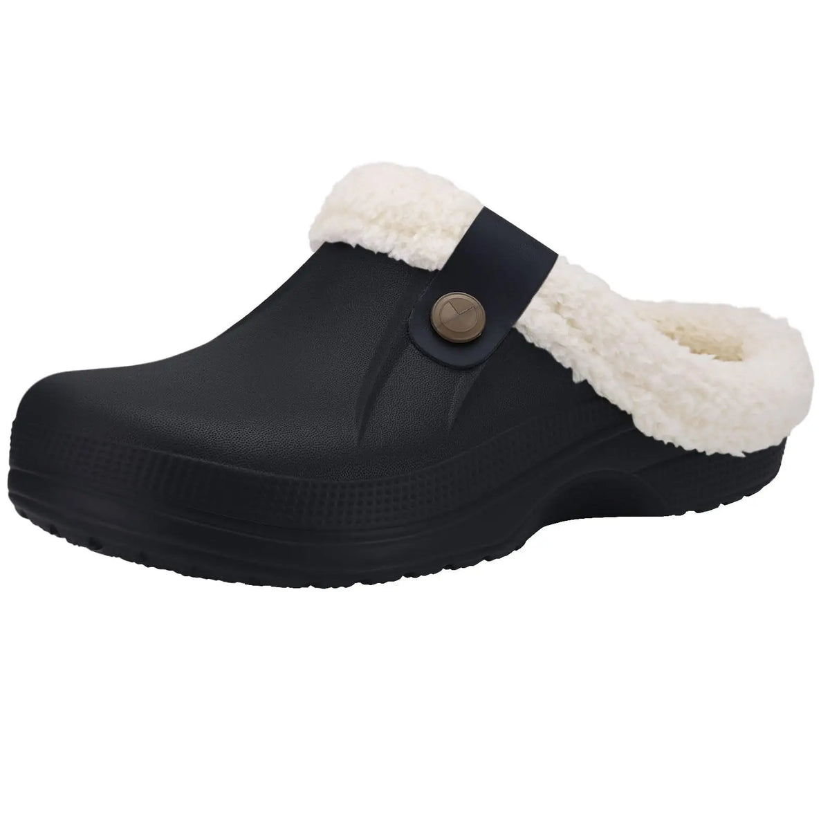 Winter Fur Furry Slippers For Men Outdoor Fashion Waterproof Plush Cotton Slippers Indoor Warm Cozy Non-slip Home Shoes