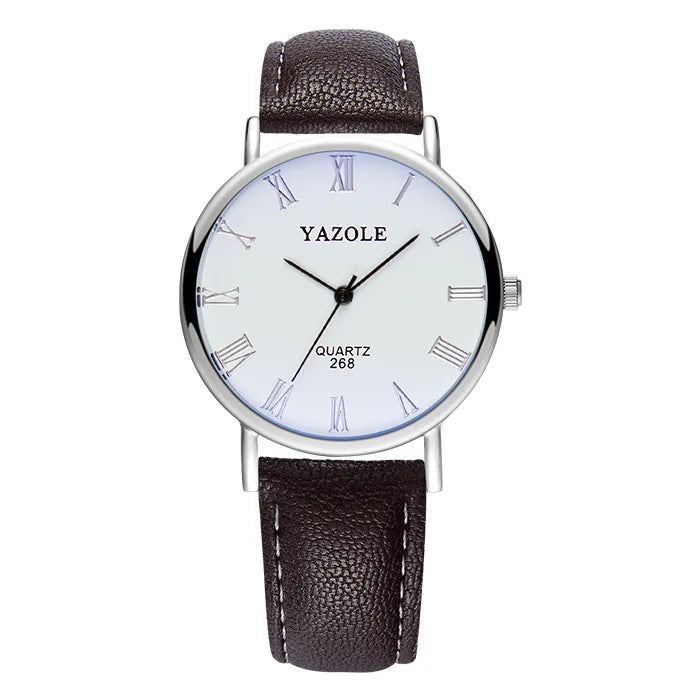 Men's Watches Top Brand Fashion Casual Men Quartz Wristwatches Leather Belt Simple Business Mens Watch Reloj Hombre Kol Saati
