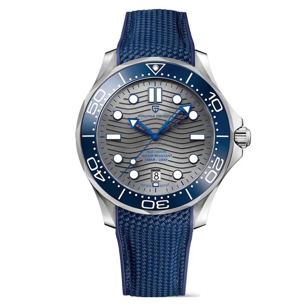 PAGANI DESIGN 2025 New V2 Waves Men's Watches 200M Diving Automatic Watch For Men AR Sapphire crystal Mechanical Wrist watch Men