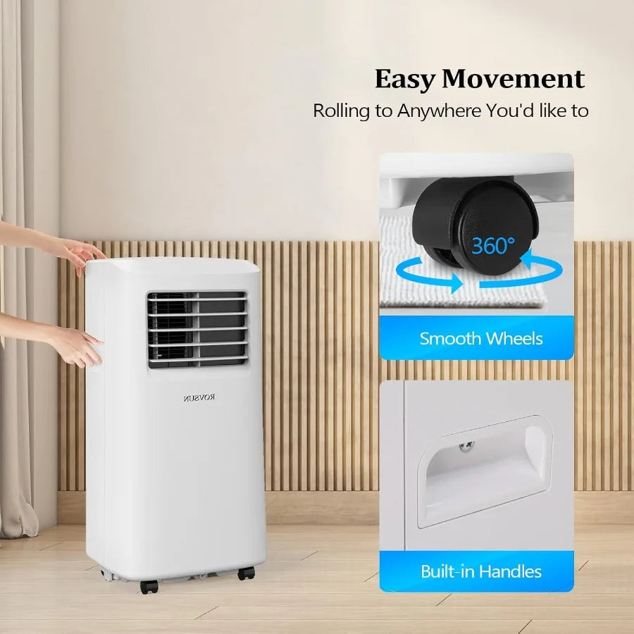 WiFi Enabled Smart 8000 BTU Portable Air Conditioner with Remote APP Control for Home and Office Use 3in1 Cooler Dehumidifier F