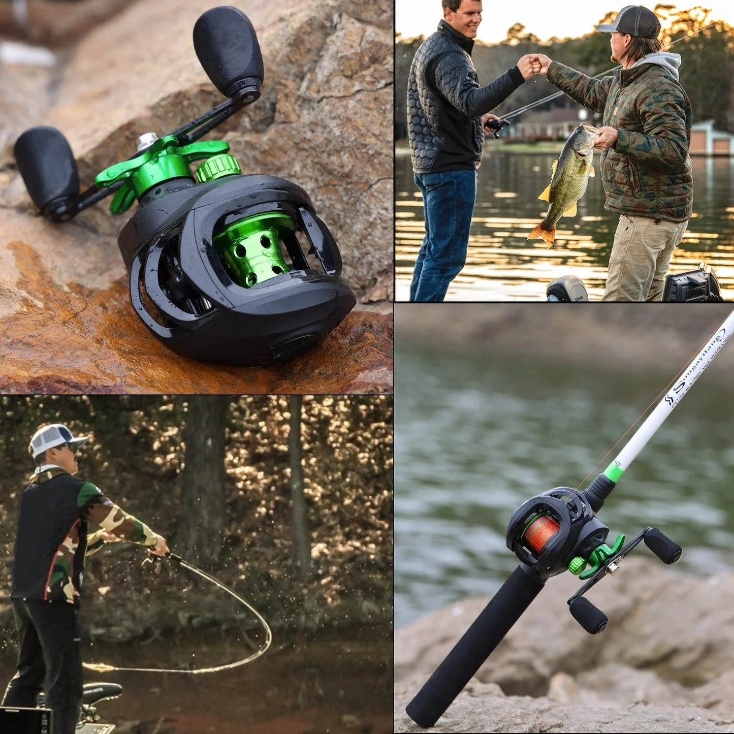 Sougayilang Baitcasting Reel 7.2:1 Gear Ratio Max Drag 10kg Wheel Metal Spool Trolling Reel for Freshwater Carp Fishing Pesca