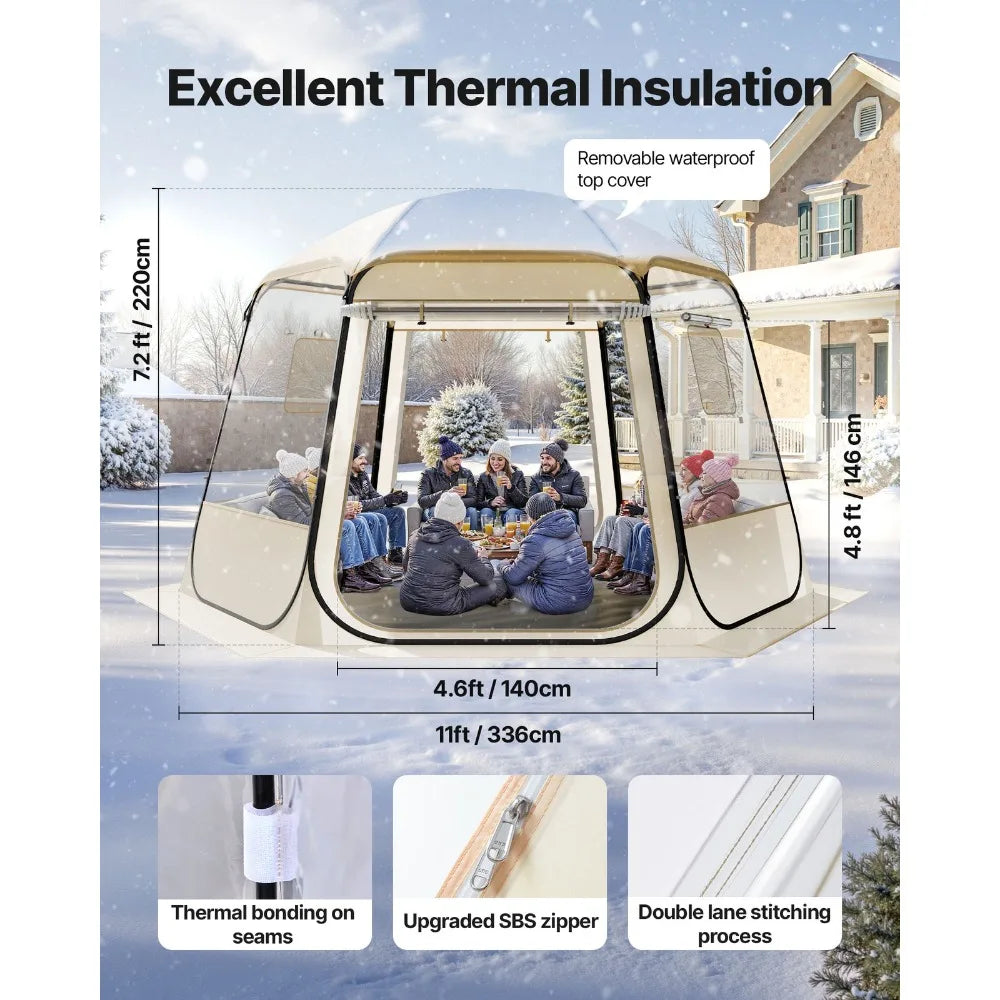Clear Bubble Tent' Weatherproof 8-10 Person Sports Tent