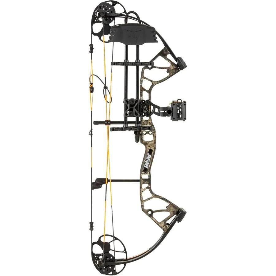 Bear Archery Royale Ready to Hunt Compound Bow Package for Adults and Youth 12 - 27 Draw Length 5-50 Lbs Draw Weight Up to 290