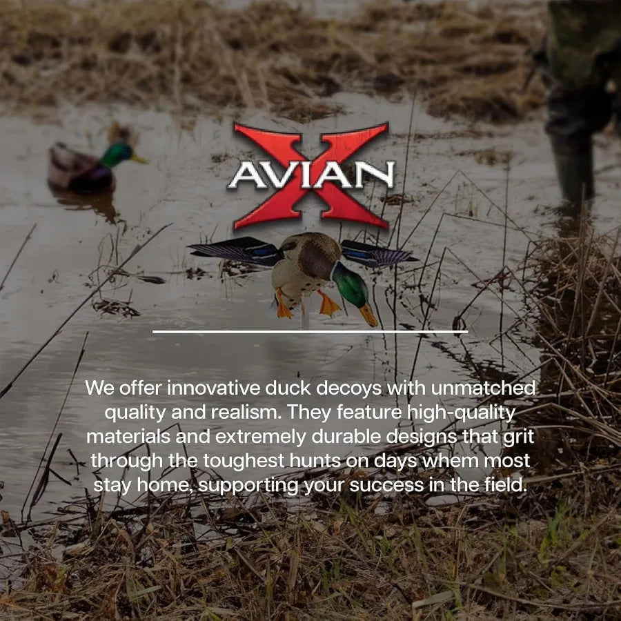 Avian X Powerflight Smart Motion Mallard Spinning Wing Realistic Design Duck Decoy Ideal for Outdoor Hunting Adventures 3 Pack