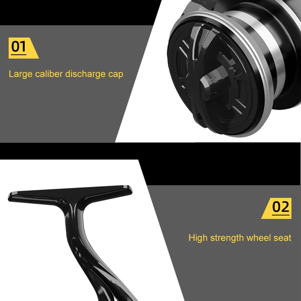 Spinning Reel Full Metal Body All Purpose Fishing Spinning Reel 12kg Max Drag for Saltwater and Freshwater Fishing