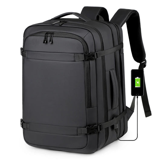 Travel Backpack Carry On Flight Approved 40L Business Expandable Water Resistant 16" Laptop Backpack USB Charging Port for Men