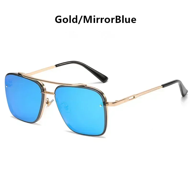 2025 Fashion Square Luxury Design Sunglasses Men Women Flight Seven Rock Mach Six Style Gradient Pilot Sunglasses Oculos De Sol