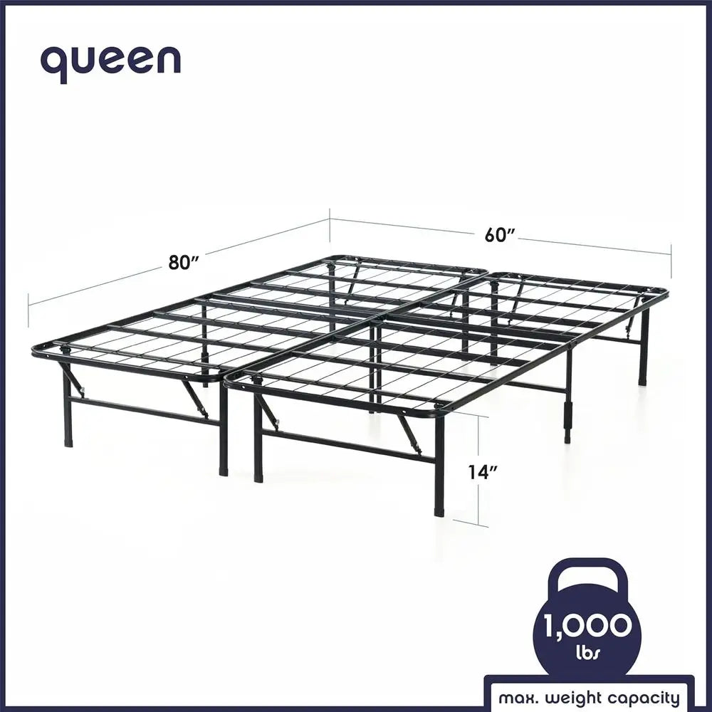 Queen Size 14 Metal Box Spring Bed Frame with Innovative Design