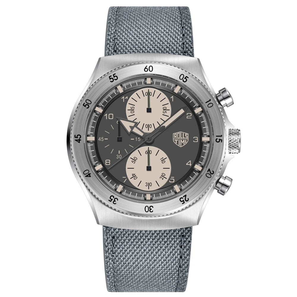 2025 New RollsTimi Mens Watches Retro Top Luxury VD55 Quartz Watch For Men Chronograph Luminous Waterproof Sports Man Gift Clock
