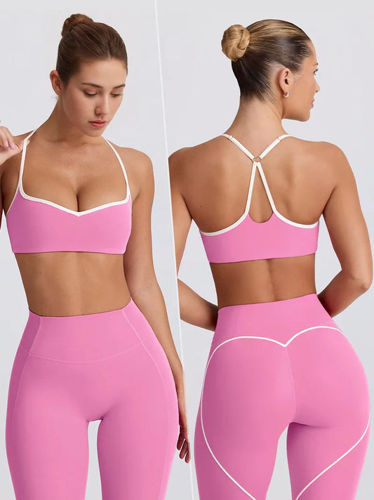 2025 Yoga Wear Suit High Waist Lift Yoga Clothes Women Slimming And Tight Suspenders Beauty Back Exercise Underwear  For Yoga