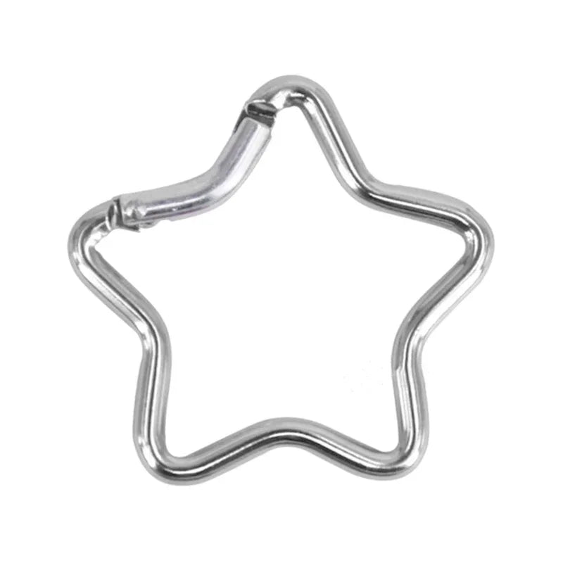 Outdoor Star Shaped Spring Locking Carabiner Clip Keychains for Backpack Camping Hiking Traveling Multicolour pcs