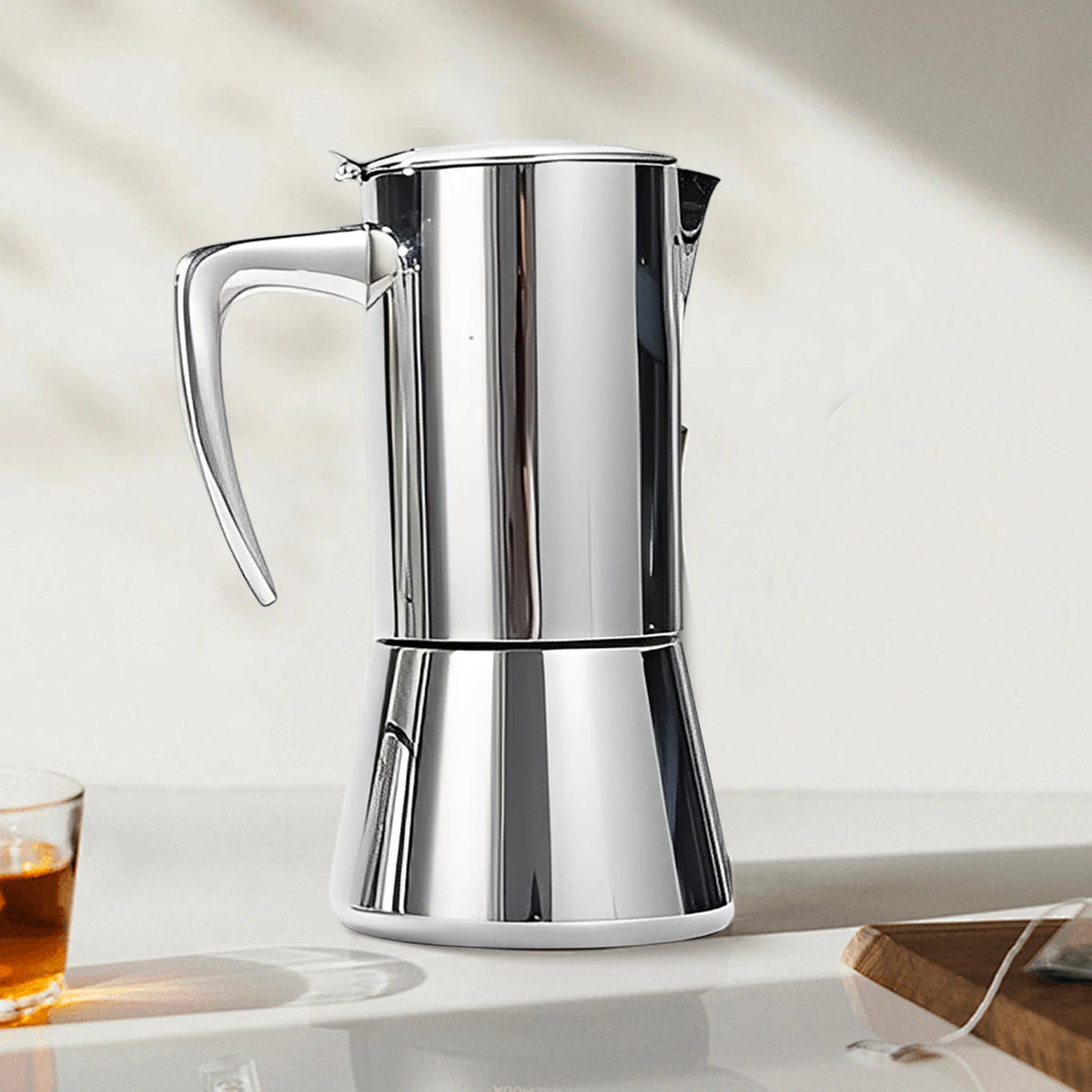 300ml/200ml Espresso Maker with Coffee Percolator Design Coffee Machine Espresso Pot Suitable for Gas Induction Stovetop Greca
