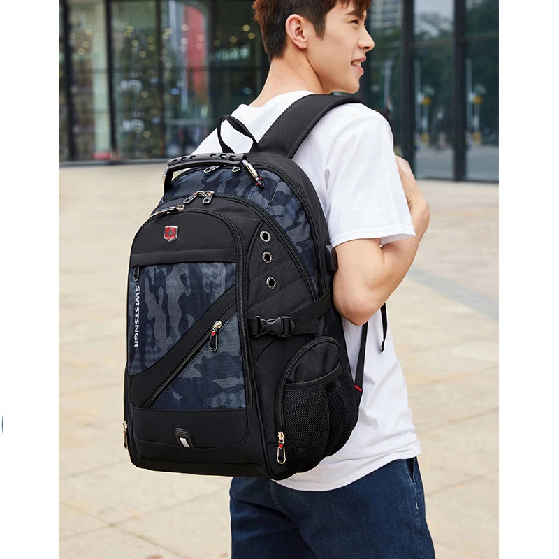 Brand Men's Backpack Anti-theft Waterproof 17inch Laptop Backpacks USB Charging Business Travel Backpack School Bag Male Mochila
