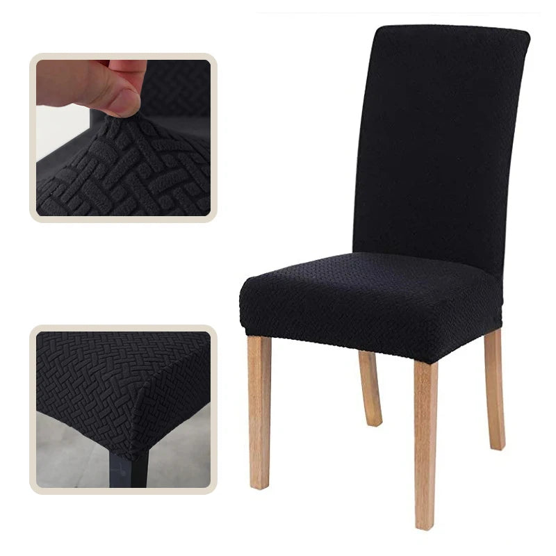 Jacquard Chair Cover, Durable Elastic Fabric Dining Chairs Cover, Stretch Covers For Kitchen Dining Room Chairs, Home Decor