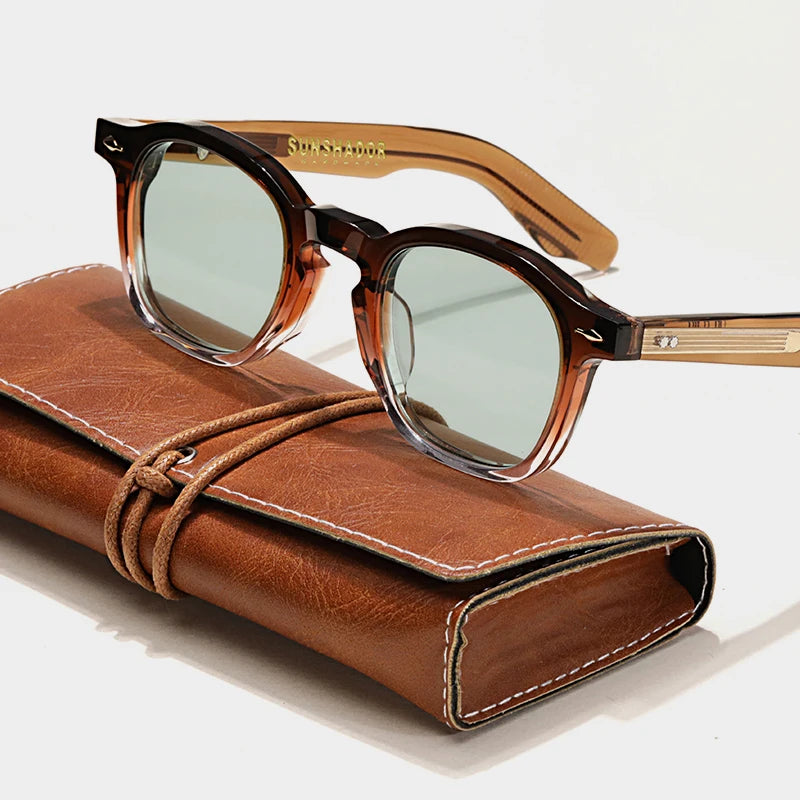 Luxury Brand Original Sunglasses Men Top Quality Acetate Handmade Glasses Women Outdoor Travel UV Protection Sunshade Eyeglasses