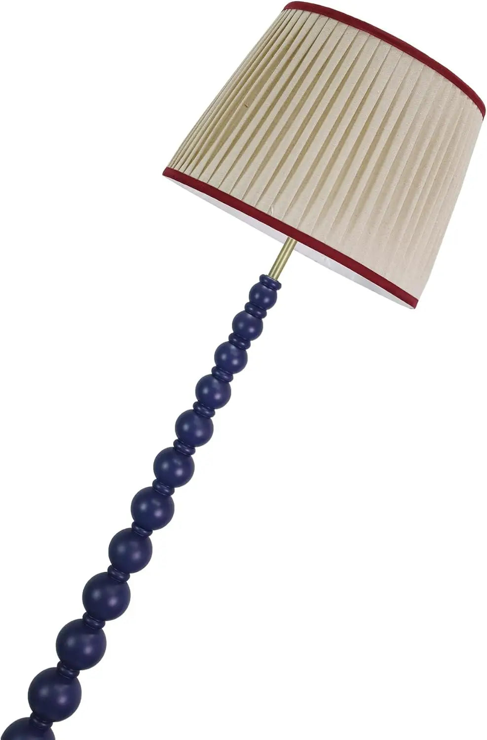 Modern Floor Lamp, Navy Wood Base, Pull Chain Switch, 14x14x59 Inch, Farmhouse Style for Living Room, Bedroom, Office