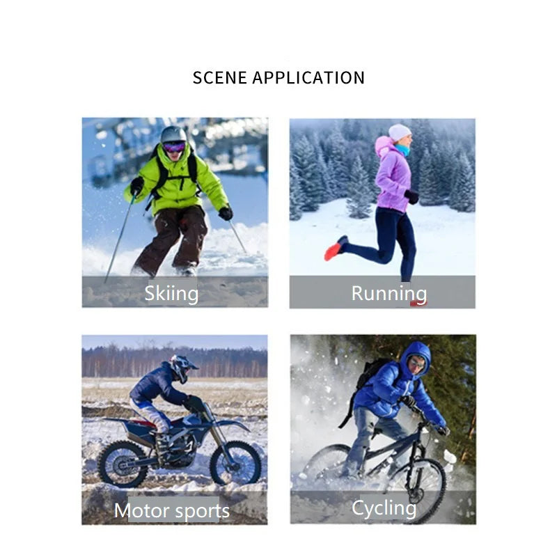 Outdoor Cycling Face Cover Unisex Fleece Lined Thickened Neck Gaiter for Winter Versatile Knitted Neck Warmer WBr01
