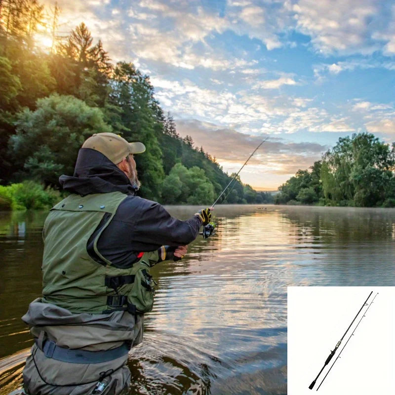 1 Pc Lightweight 180cm Telescopic Fishing Rod, 2-Piece Fiberglass Design with Medium Fast Action, Portable for Fresh & Saltwater