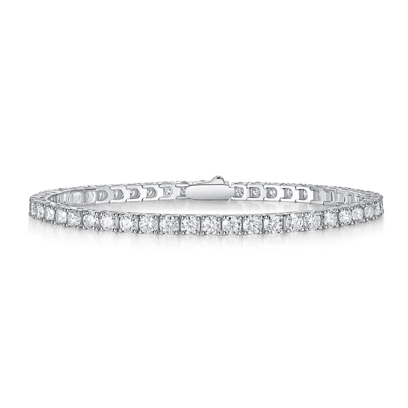 Unique Luxury Fashion Mosan Diamond S925 Silver Bracelet