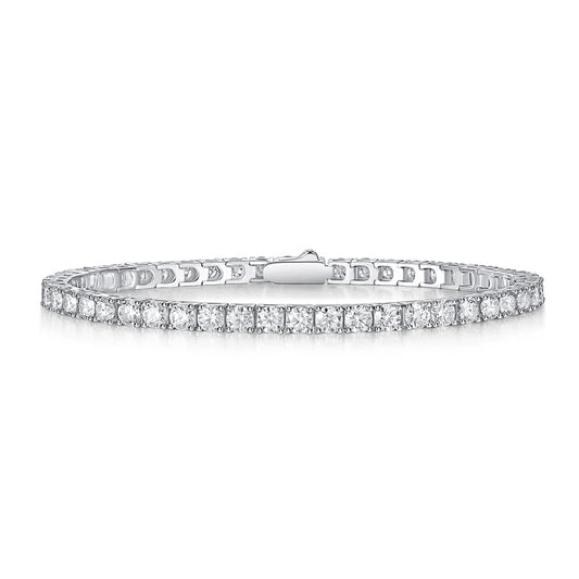 Unique Luxury Fashion Mosan Diamond S925 Silver Bracelet