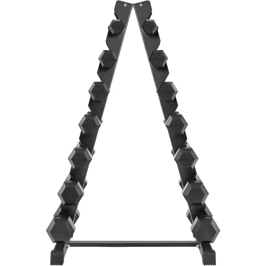 Hex Dumbbells Rubber Coated Cast Iron Black Free Weights for Home Gym Exercises Durable Hexagonal Design with Non-Slip Grip Ide