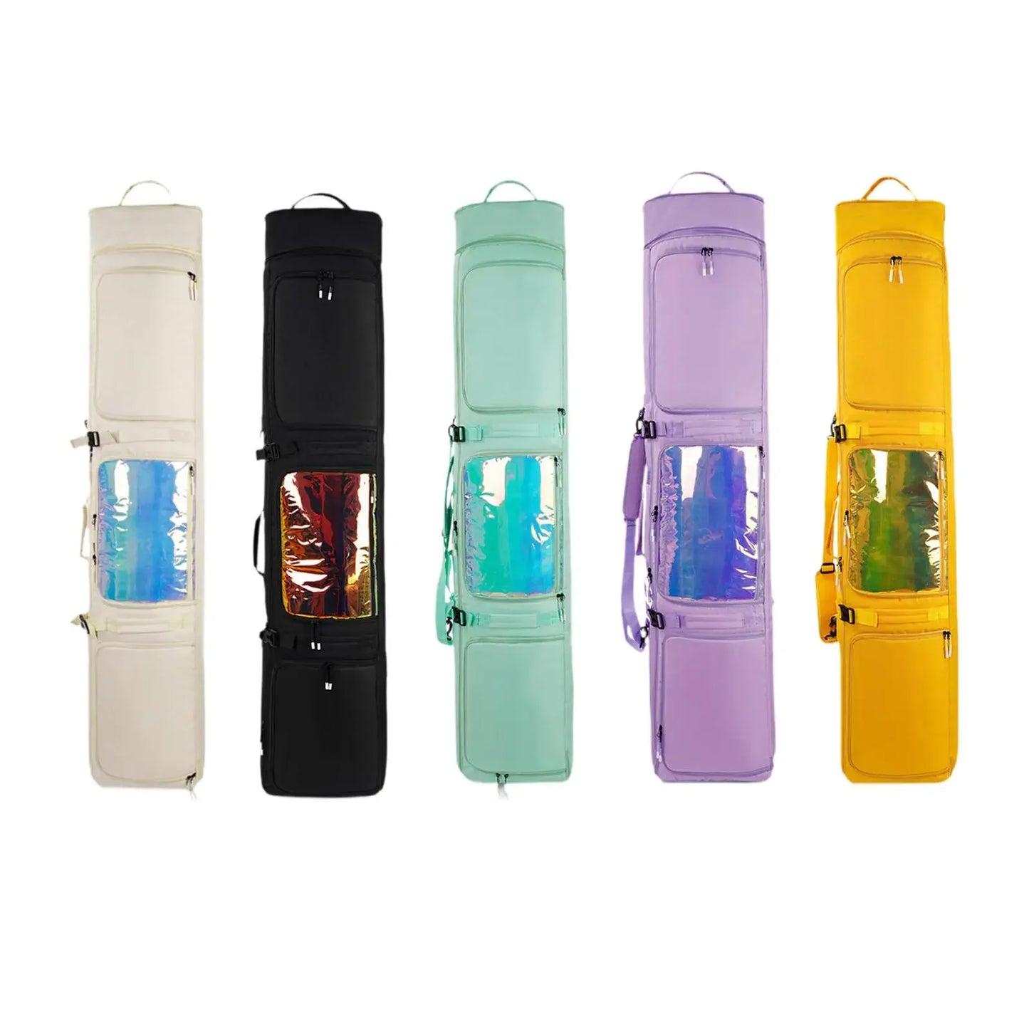 Ski Bag Snowboard Bag Wheeled Carrier Bag Carry Case Snowboard Backpack Ski Equipment Bag for Winter Sports Outdoor Skiing