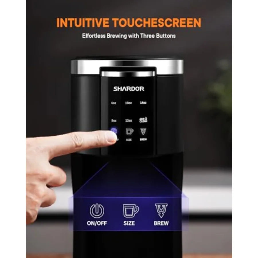 3 in 1 Single Serve Coffee Machine for Home and Office Use: Compatible with K Cups Ground Coffee and Teas Offers Adjustable Bre