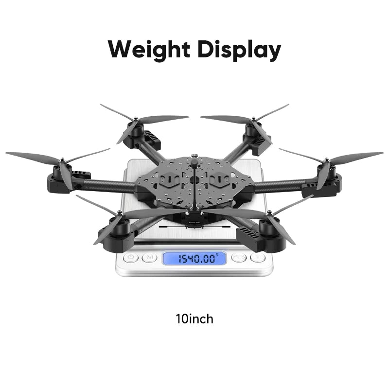 HS Airforce HS-P106M 10 Inch FPV Drone Racing 145KM/h 30min Distance Camera FPV Drone 6-axis Rated Load 4~5KG Max Takeoff 8.5KG