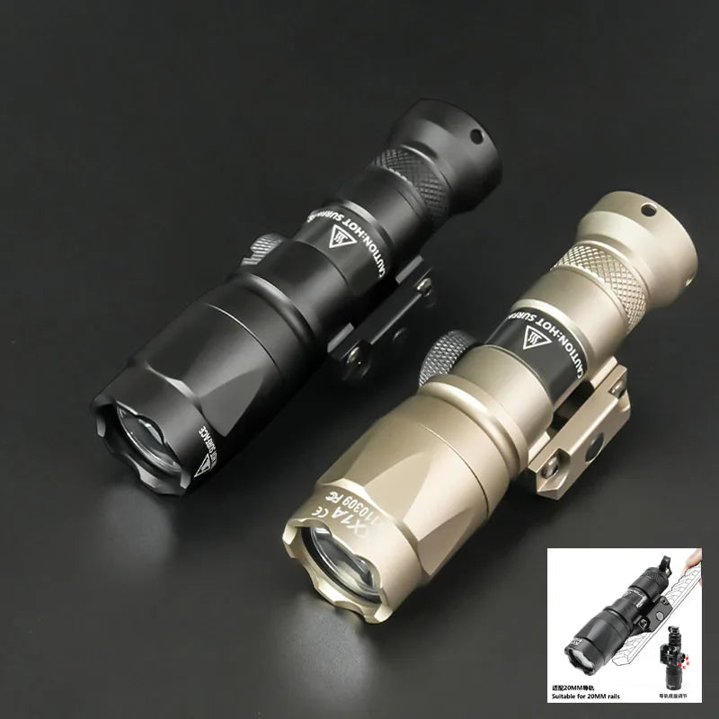 Tactical M600C M600B M300C M300B Scout Light Rifle Flashlight LED Hunting Lamp with Momentary Pressure Pad Switch