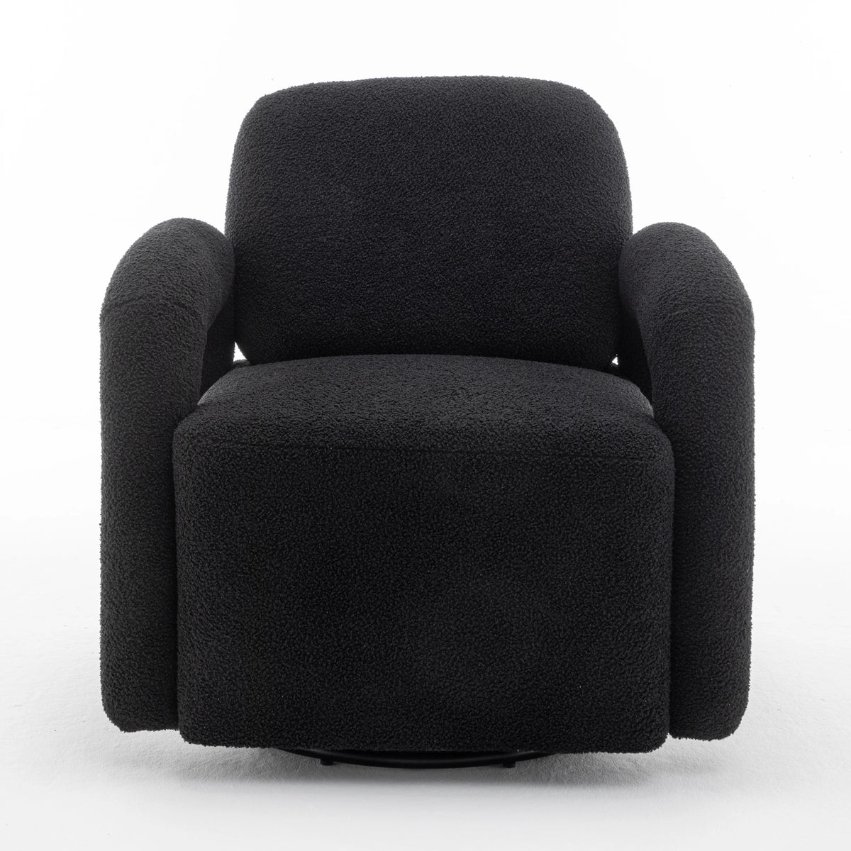 SEYNAR Modern Teddy Swivel Accent Chair Set of 2,Upolstered Swivel Round Barrel Armchair,Leisure Sofa Office Chair for Living Ro