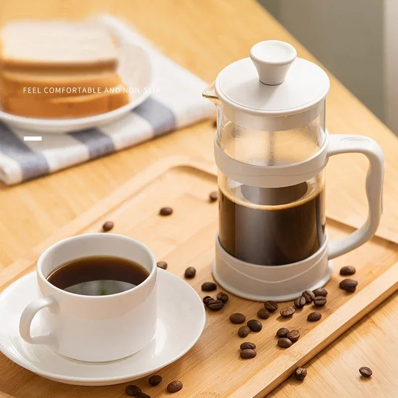 350/800/1000ml French Press Coffee Pot Multifunctional Home Hand Punch Pot Transparent Glass Coffee maker Coffee Accessories