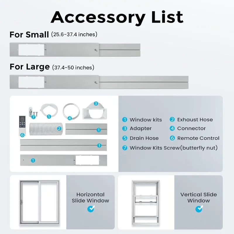 Air Choice 8000 BTU Portable Air Conditioner for Rooms Up to 350 Sq. Ft, 24H Timer,AC Unit with Remote Control & Digital Display