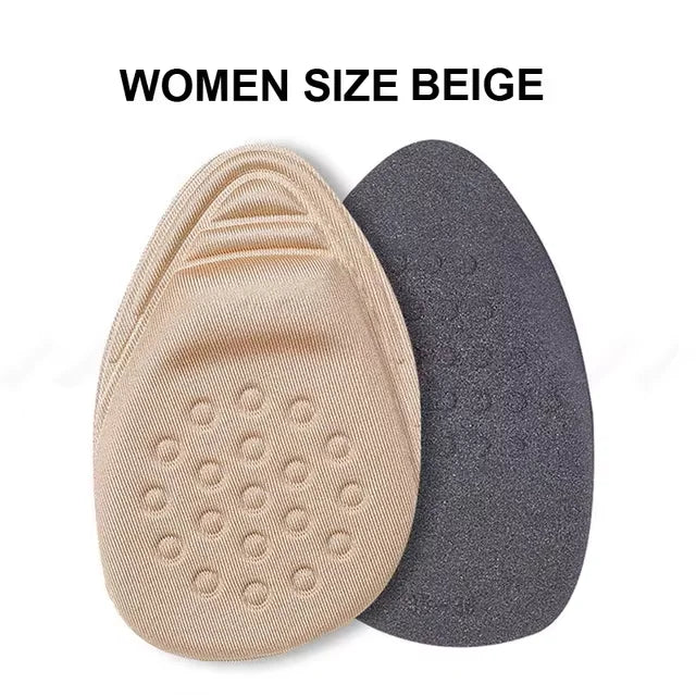 Forefoot Pads for Women High Heels Half Insoles Forefoot Anti-Slip Pain Relief Insert Shoe Size Reduce Filler for Too Big Shoes