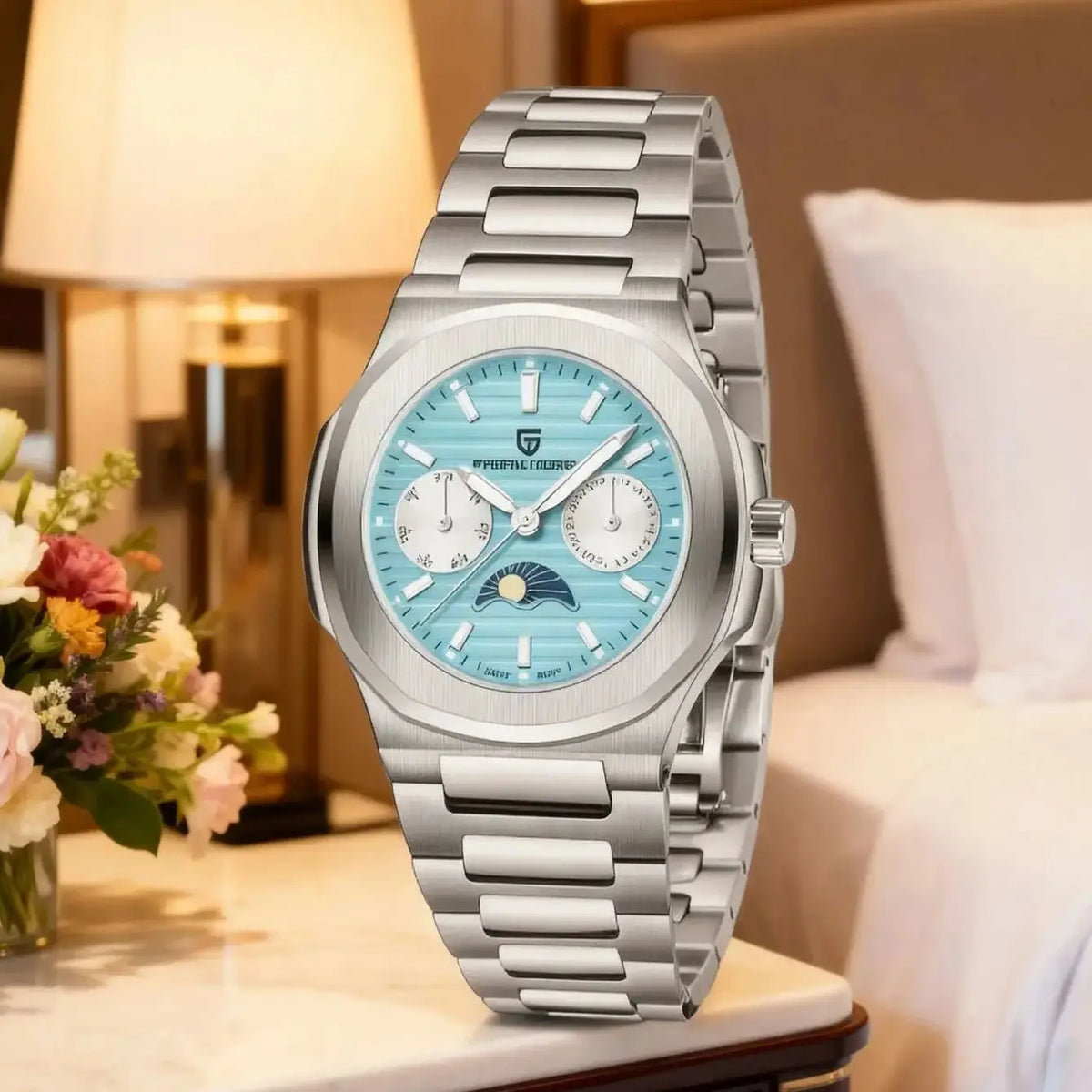 PAGANI DESIGN  Women's Watches Luxury Quartz Watch For Women Multifunctional Chronograph Moon Phase Automatic Date Ladies Watch