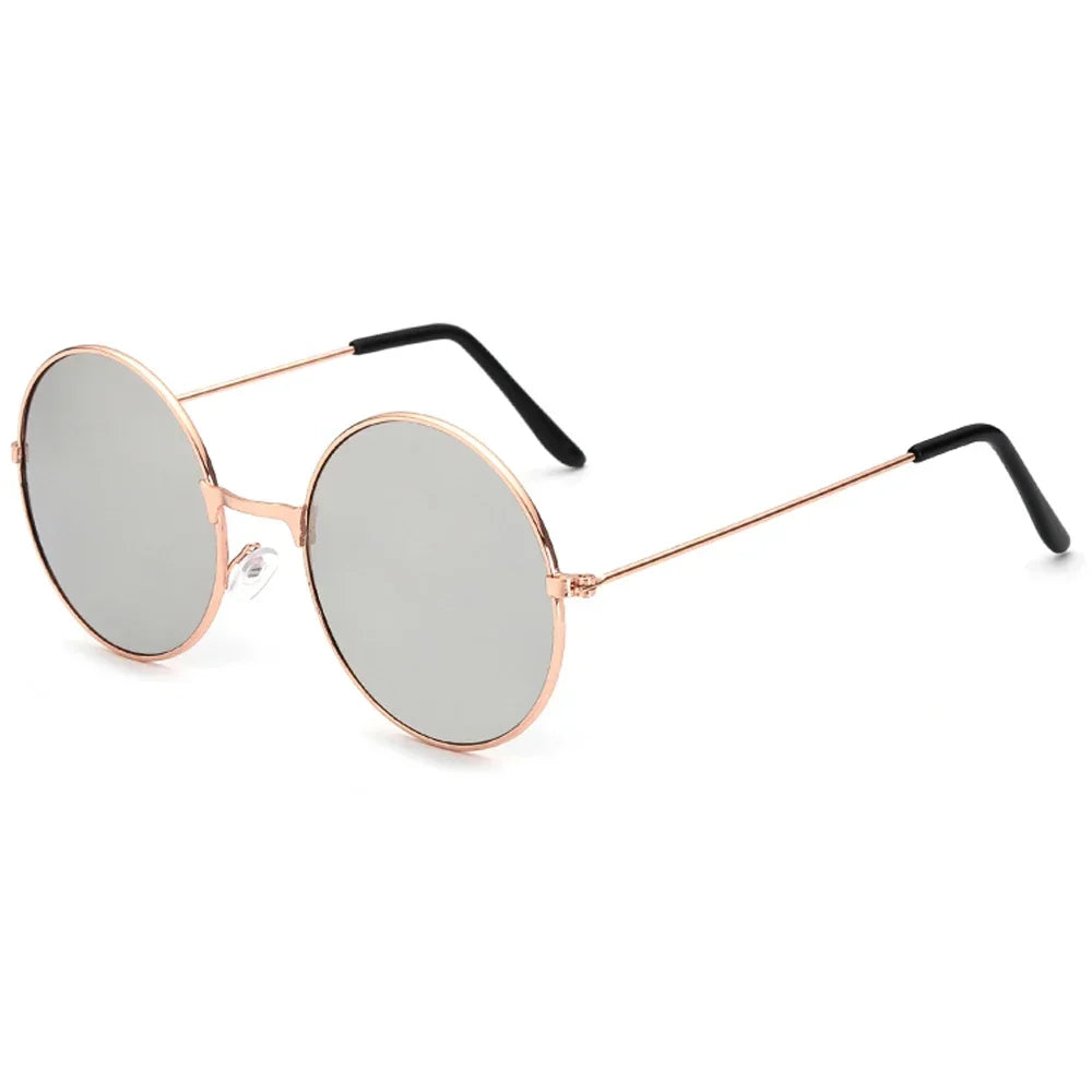 Women's Sunglasses Mens Round Ladies Fashion Mirror Glasses for Women Men Vintage UV400 Protection Sun Retro Eyewear EE09