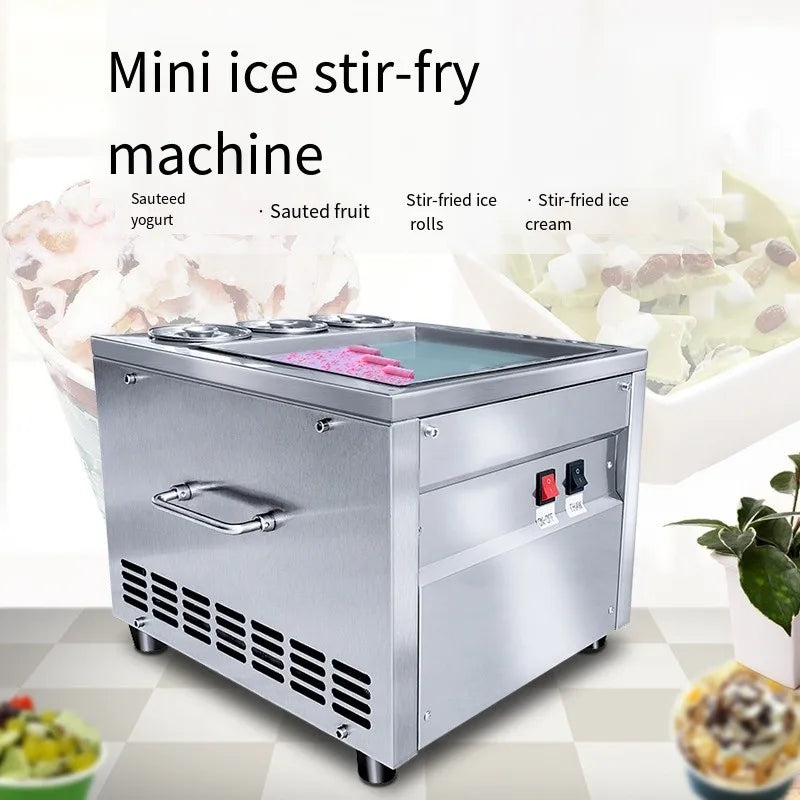 Mini Stir-fry Ice Machine Small Yogurt Machine Household Stir-fry Ice Cream Stir-fry Fruit Machine