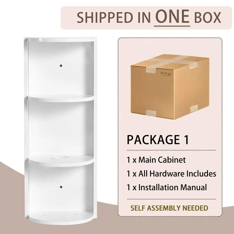 12 Inch Wall-Mounted Bathroom Storage Rack, Floating Design, Easy Assembly