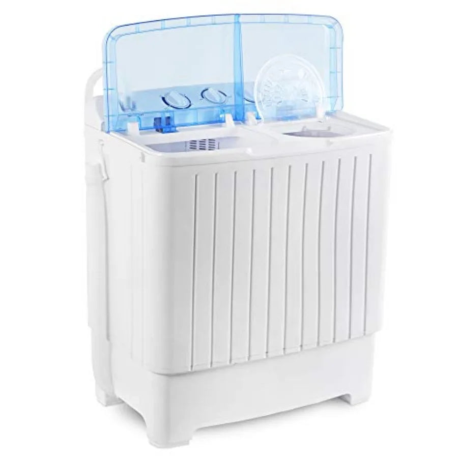 Portable Washing Machine 17.6 lbs Twin Tub Compact Washer with Washing and Spinner Cycle Combo Ideal for Apartments Camping Col