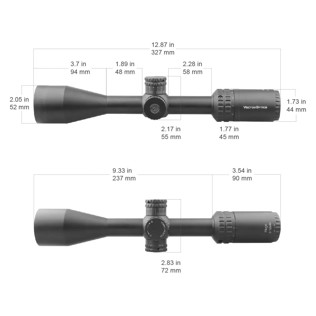Vector Optics Hugo 6-24x50GT SFP Riflescope | BDC Reticle | 1/4 MOA Turret Lock Adjustment | Varmint Hunting | 1 Inch Tube
