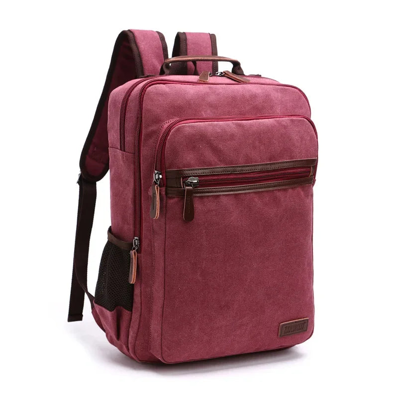 Vintage Canvas Backpack Men Large Capacity Travel Shoulder Bag School Bags For Teenagers Male Notebook Laptop Backpack For Men