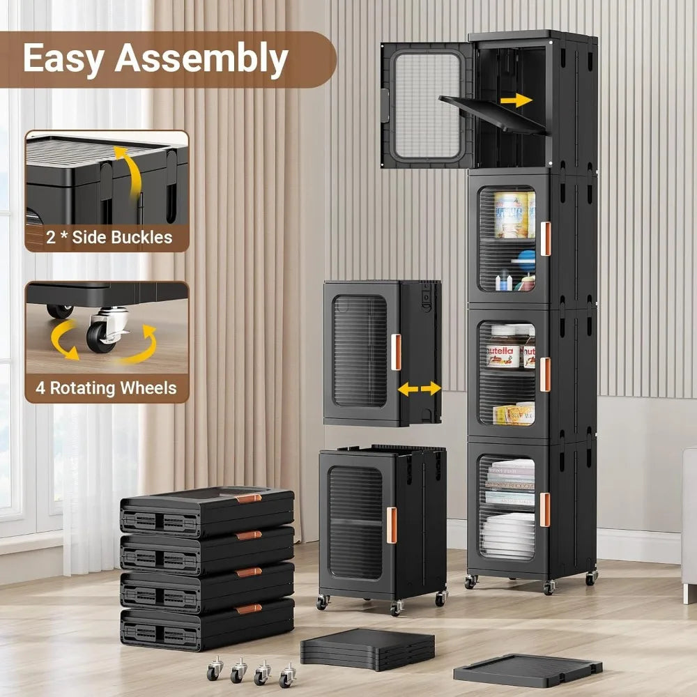 space-saving 3-tier storage cabinet for bathroom with adjustable shelves and door
