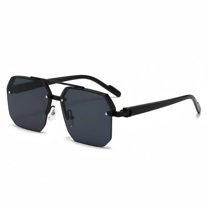 New men's driving sunglasses look slim and UV resistant, with a high-end feel and half frame design