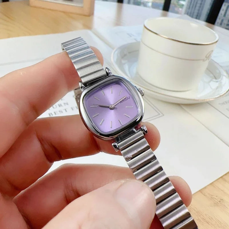 Fashion Women Watches Relogio Feminino Luxury Sliver Colors Watch Ladies Steel Strap Quartz Wristwatch Clock Reloj Mujer