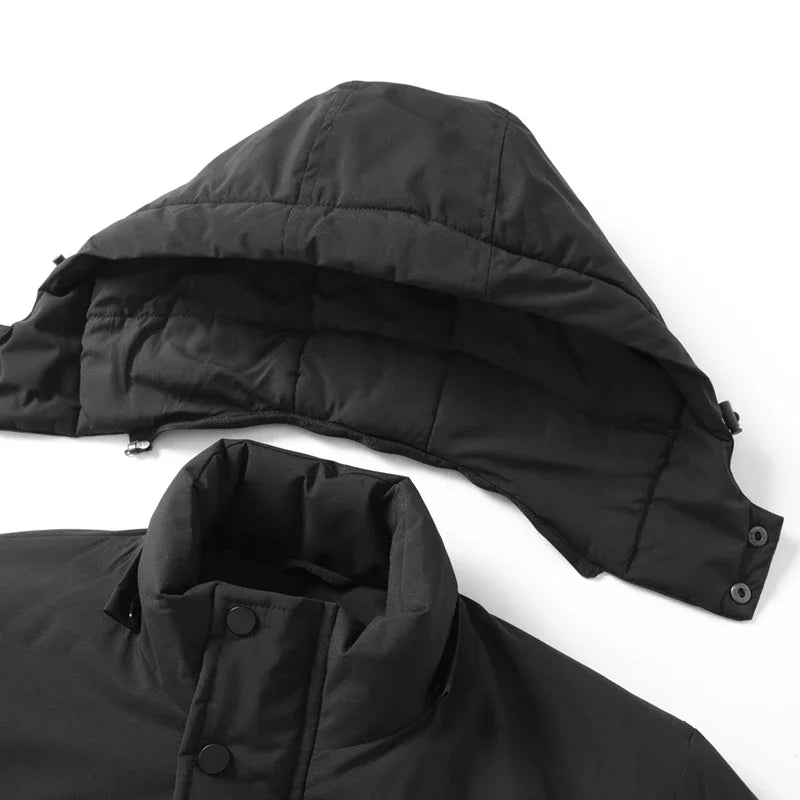 -15 Degree Winter New High Quality Thickened Cotton Warm Hooded Cotton Jacket For Men Loose Sports Windproof Oversized Jacket