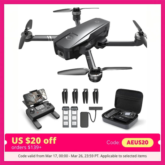 HolyStone HS720 GPS Drone: 4K UHD, 52min Flight, Foldable, Brushless, Auto Return, Follow Me,C0.