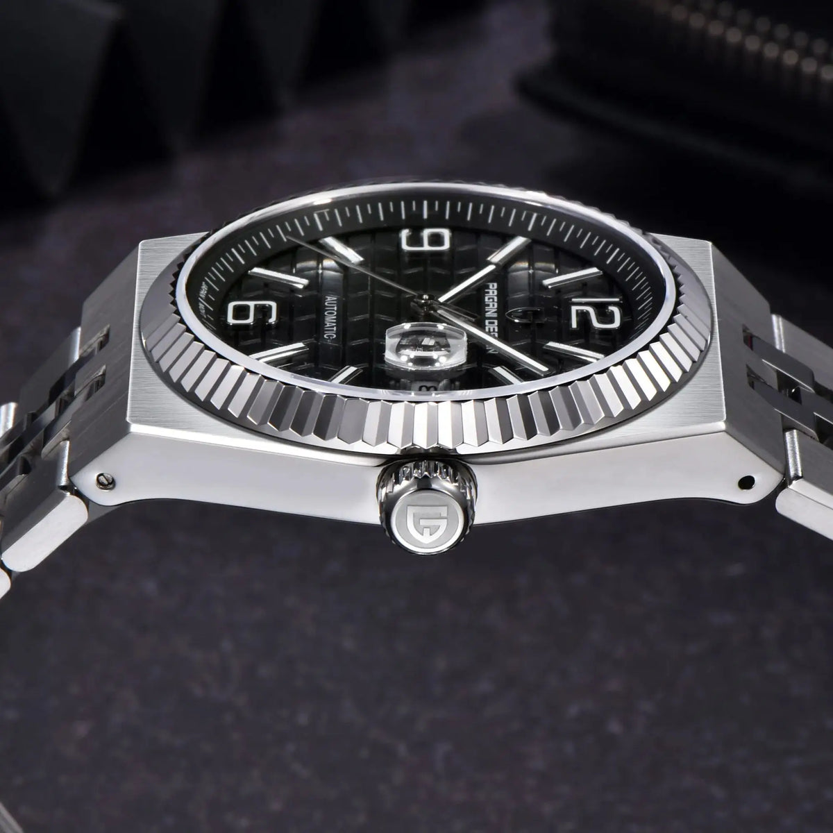 2025 New  PAGANI DESIGN 3D Rhombus Dial Luxury Automatic Watch For Men Stainless steel Mechanical Wrist watches Sapphire crystal