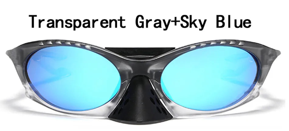 Oversized Steampunk Sunglasses Men Brand Design Mirror Punk Sun Glasses for Men Male Fishing Sports