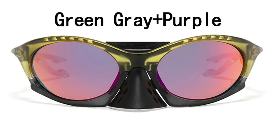 Oversized Steampunk Sunglasses Men Brand Design Mirror Punk Sun Glasses for Men Male Fishing Sports